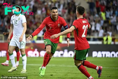 tl.Cristiano Ronaldo scores STUNNING left-footed brace in Portugal’s final Euro 2024 warm-up clash against Ireland… as Al-Nassr star rolls back the years with superb strikes. ‎