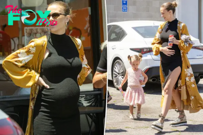 Lala Kent flaunts her baby bump in black dress during lunch date with daughter Ocean