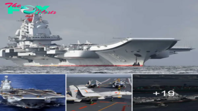 Lamz.The Liaoning Sets Sail: China’s First Aircraft Carrier Launches with 24 J-15 Jets for a National Celebration