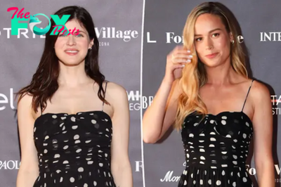 Brie Larson and Alexandra Daddario accidentally twin in same polka-dotted dress at Filming Italy event