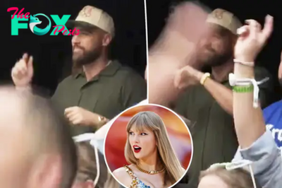 Travis Kelce grins as Taylor Swift sings ‘Love Story’ proposal lyrics during Eras Tour stop in London