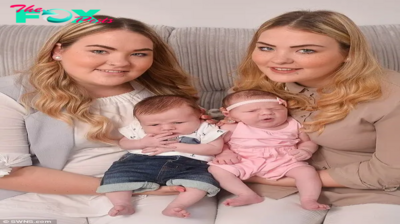 The remarkable twin sisters beat the odds of one in a million, both giving birth at the same Ward hospital at the same time in an unexpected coincidence.