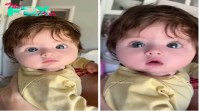 The cutest baby with an angelic beauty that captivates viewers and makes them unable to take their eyes off (Video)