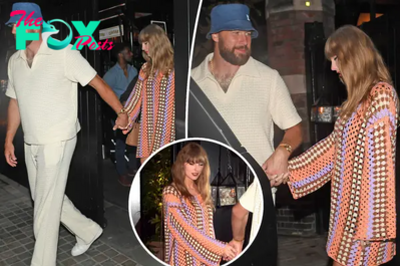 Taylor Swift and Travis Kelce look loved-up on London date night after sharing Eras Tour stage