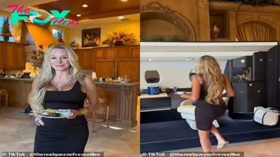 B83.’Queen of Versailles’ Jackie Siegel Unveils Fake Private Jet in $100 Million Florida Mansion for First-Class Caviar Experience