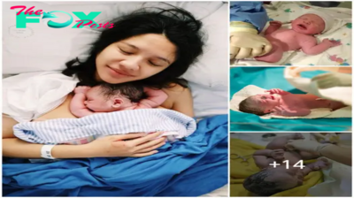 A mother’s limitless love is perfectly captured in her gentle embrace of her newborn miracle