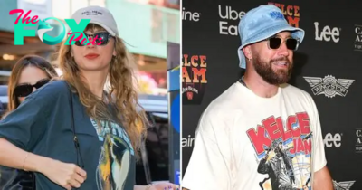 Travis Kelce Seemingly Wears Taylor Swift’s Hat While Attending Eras Tour in Dublin