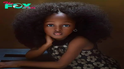 5-year-old girl with unique appearance wins the title “The most beautiful black angel in the world”
