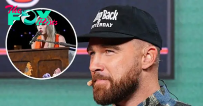 Travis Kelce Cries as Taylor Swift Sings Love Song Mashup for Him at Eras Tour in Amsterdam