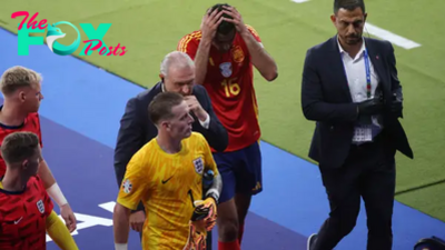 Rodri forced off with halftime injury in England vs. Spain Euro 2024 final, replaced by Martin Zubimendi
