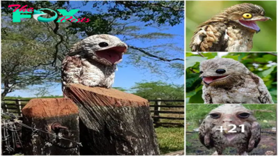 A rare and hard to find Potoo bird species, which feeds on large and small vertebrate insects at night.
