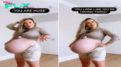 Her huge pregnant belly surprised everyone who saw it and thought she was carrying multiple babies.