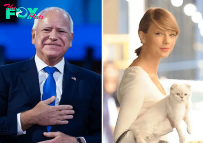 Watch Tim Walz React to Endorsement From ‘Fellow Cat Owner’ Taylor Swift