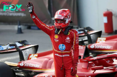 How many years in a row did Charles Leclerc secure pole position at the GP Azerbaijan?