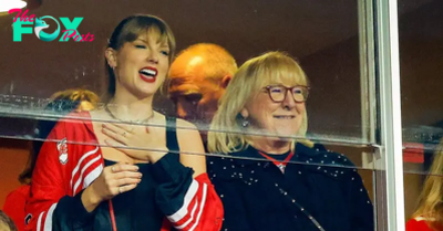 Taylor Swift’s Mom Andrea Hugs Donna Kelce in VIP Suite at Kansas City Chiefs Game