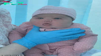 The chubby newborn baby weighed an enormous amount, equal to two normal babies combined, making the parents and doctors extremely surprised and happy.