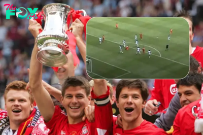 Amazing footage of Steven Gerrard’s last-minute 2006 FA Cup final goal – from the stands!