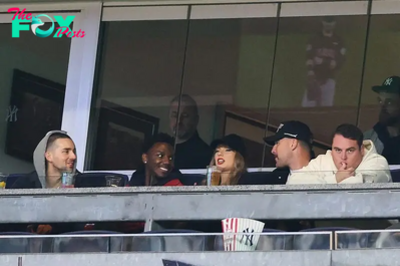 Taylor Swift and Travis Kelce Pack on the PDA at Guardians vs. Yankees Playoff Game in NYC