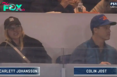 Scarlett Johansson Rocks ‘The Met’ Museum Cap While Watching Mets Baseball Game With Colin Jost