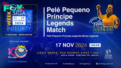 Brazil and Barcelona legends celebrating Pelé's legacy at SIGA and Pelé Pequeno Príncipe Match