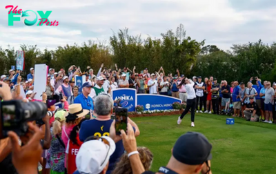 Watch Caitlin Clark nearly hit a fan with miscued tee shot at LPGA Pro-Am