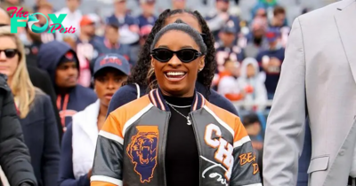 Simone Biles Struts Her Stuff in Chicago Bears Leather Jacket at Husband Jonathan Owens’ Game