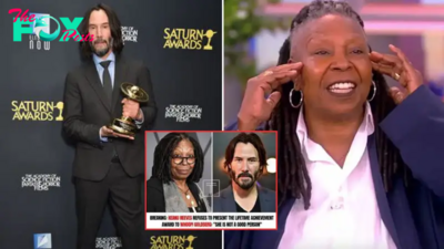 BREAKING NEWS: Keanu Reeves Refuses to Present Whoopi Goldbergs Lifetime Achievement Award: Shes Not a Good Person  Full story.cau