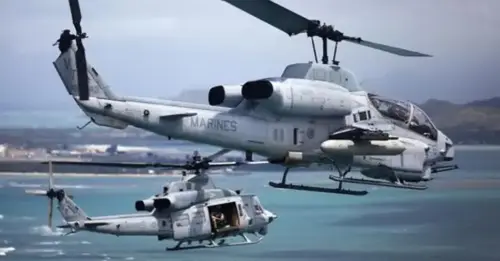 Attack helicopter model AH-1W Super Cobra