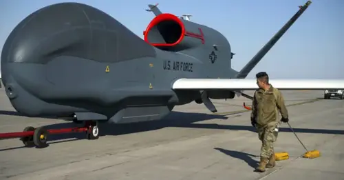 The largest remotely piloted aircraft currently in use in the United States is the RQ-4 Global Hawk