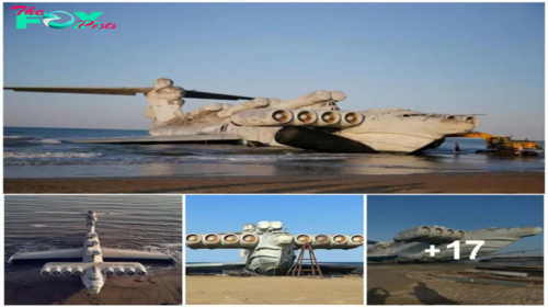 Monster of the Caspian Sea – A Legendary Plane Rusting Away on a Beach 1980’s in Soviet Russia,