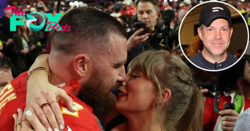 Travis Kelce Laughs at Jason Sudeikis’ Joke About When He’ll ‘Make an Honest Woman’ of Taylor Swift