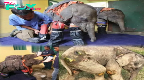 Heartwarming Initiative: Veterinarian Creates Pajamas for Orphaned Baby Elephants