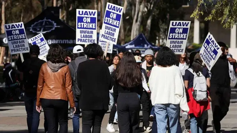 Thousands of University of California workers, graduate students strike for higher wages