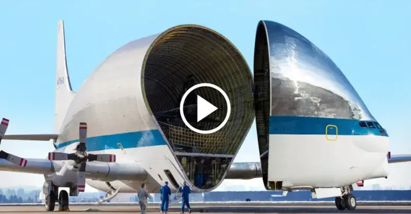 NASA aircraft being loaded into the super-ᴜɡlу giant-headed aircraft