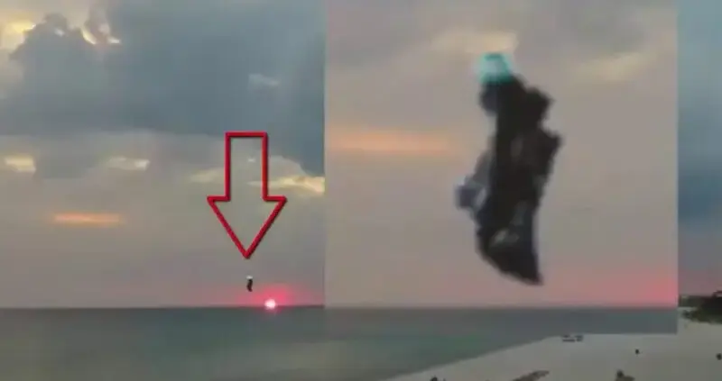 UFO-The Black Knight Satellite! Over The Sea In Florida! Video.