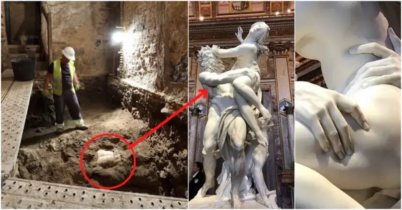 Approximately a meter-long Roman marble sculpture was discovered in Toledo’s Old District while undergoing repairs on a building