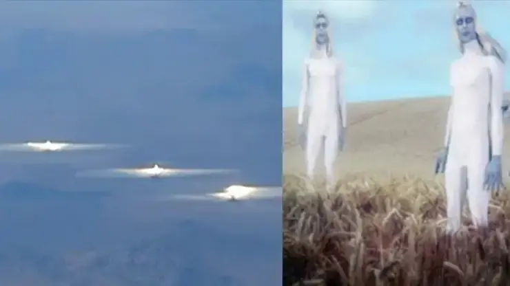 Over A Purported Tall, White Alien Base, Three Bright Ufos Were Spotted And Captured On Camera.
