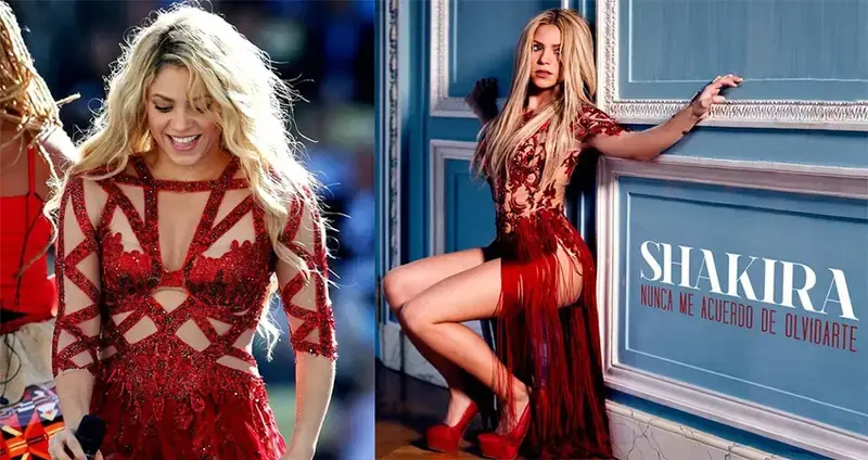 Shakira Performs In Red Hot Lace Mini On ‘The Voice’
