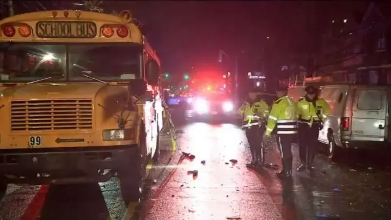 Mom and 4 kids run over at school bus stop by driver trying to escape police