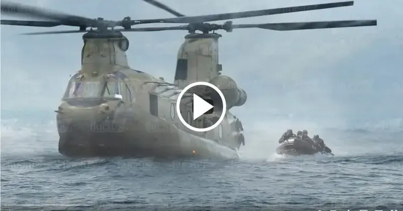 Special Techniques Massive US CH-47 Uses to Extract Special Forces at Sea