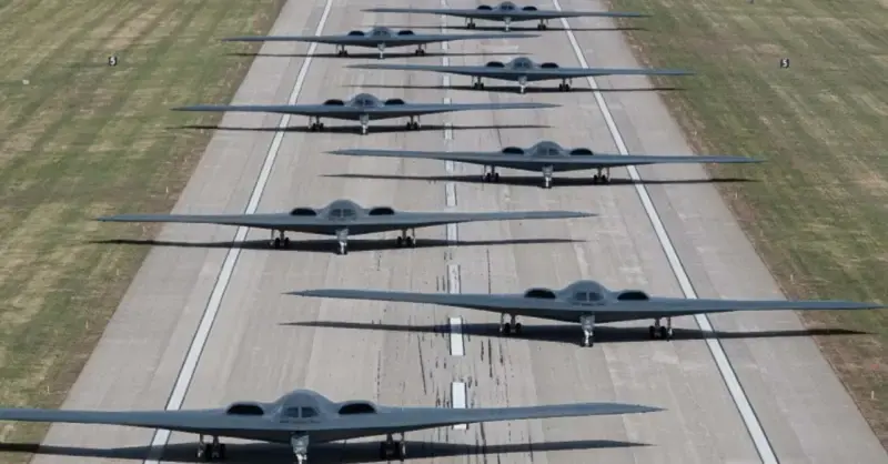 What One Runway Looks Like With $16 Billion Worth Of B-2 Bombers