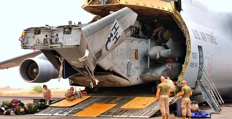 Close-up of the American “Flying Athlete’s” Superhuman Strength in the C-5 Galaxy