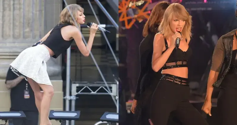 Daring to bare! Taylor Swift flashes some flesh in THREE revealing outfits for Jimmy Kimmel appearance