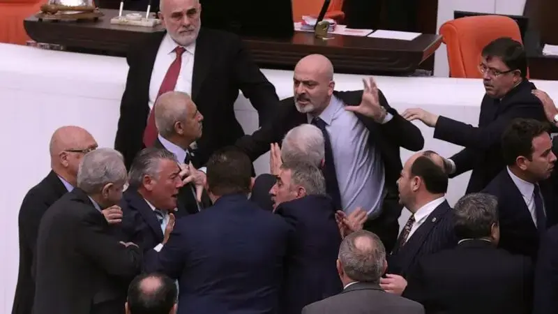 Legislator hospitalized after brawl in Turkey's parliament