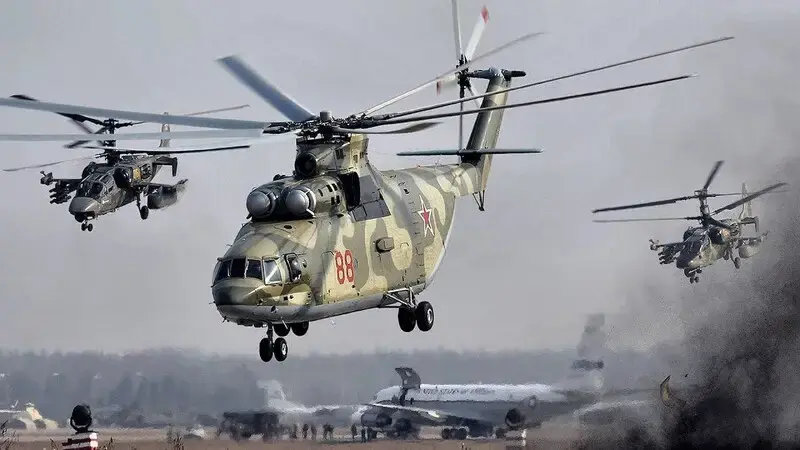 The largest production helicopter in the world is the Mil Mi-26 Halo.