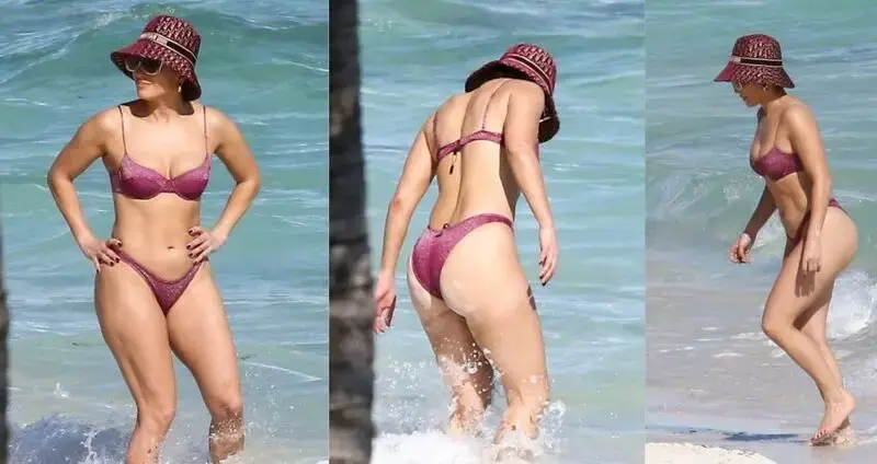 Jennifer Lopez shows off six-pack abs in a purple ʙικιɴι as she hits the beach with fiance ARod