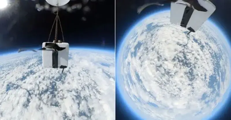 Using a camera sent to the edge of space, a team captures an incredible view of Earth