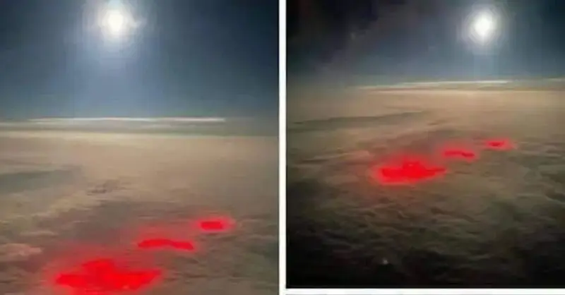 Pilot Perplexed by Mysterious Red Glow Over Atlantic Ocean
