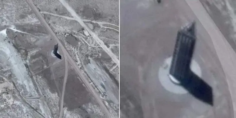 330-Foot-Tall Skyscraper Monolith Or Tower Found Near Area 51 Using Satellite Images