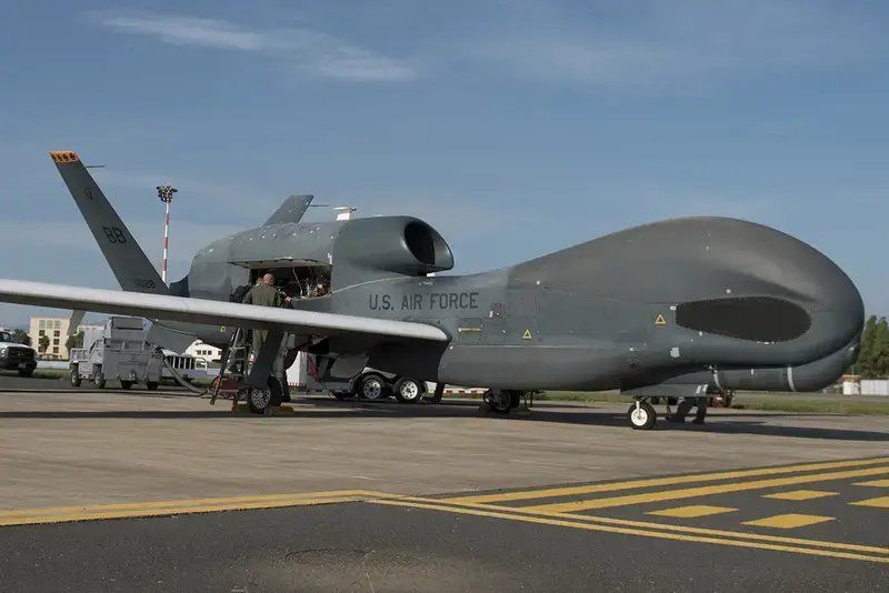 The largest unmanned aerial vehicle in America is the RQ-4 Global Hawk.